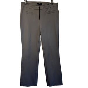 Cambio Women's Famous Brown Slight Flare Pockets Flat Front Stretch Pants Sz 8